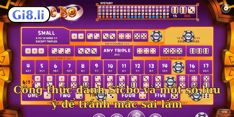Công thức đánh Sicbo và một số lưu ý để tránh mắc sai lầm