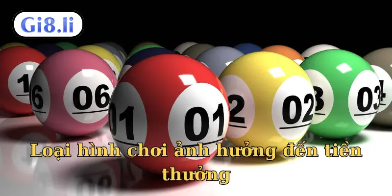 Loại hình chơi ảnh hưởng đến tiền thưởng