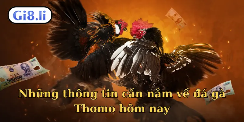 Những thông tin cần nắm về đá gà Thomo hôm nay
